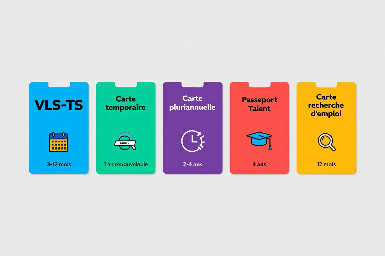 Types de cartes de séjour travail
