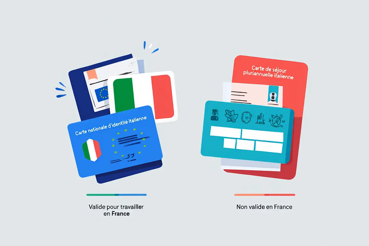 Comparaison carte identité vs carte séjour italienne