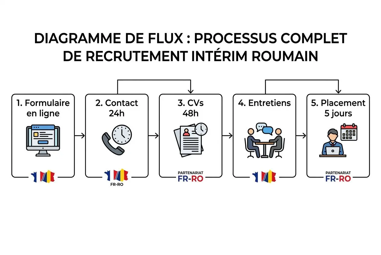 Processus recrutement intérim roumain