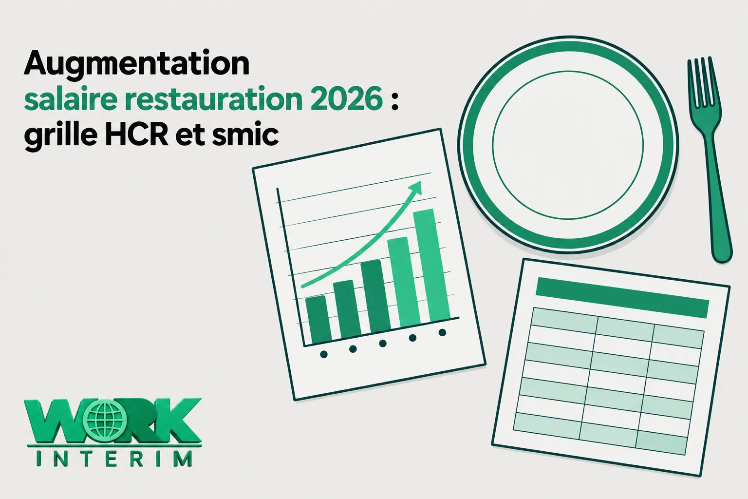 Augmentation salaire restauration 2026 : grille HCR et smic